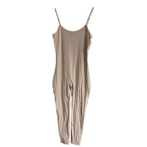 Aritzia Golden Jumpsuit Tan Beige Spaghetti Strap Medium